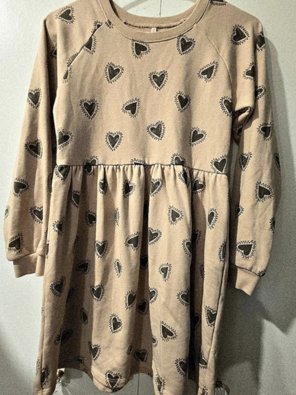 Pylee + Cru Girls Heart Print Dress Size 10-12Y Like New